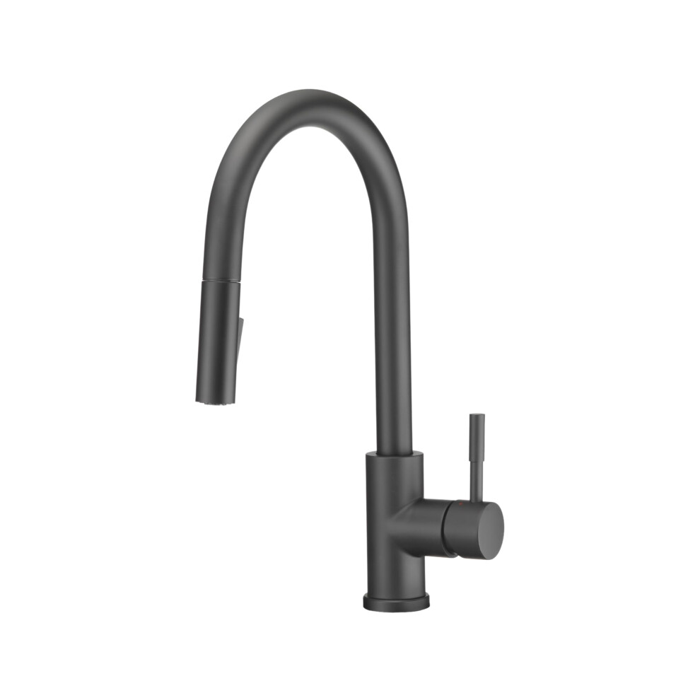 Dura Faucet DF-MK530SLK-MB Robinet de cuisine r   tractable Streamline pour camping-car - Noir mat