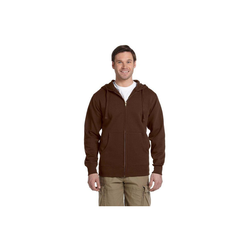Sweat-shirt à capuche entièrement zippé en tissu biologique recyclé pour homme - NOIR - 2XL (D0102H7Zg96)