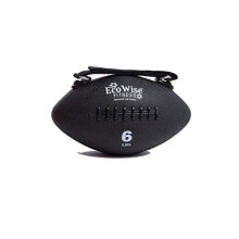EcoWise Slim Weight Ball - 6 LB (zwart) met voetbalsteken Dia 7,25 ""