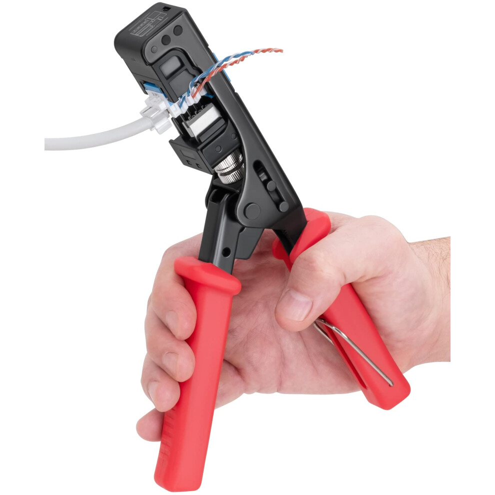 Everest Media Solutions Strumento Di Terminazione Della Velocità Ad Angolo 45 ° A 45 Termini, Utilizzabile Solo Con Prese Keystone Everest Media RJ45 CAT6 Ad Angolo 45 ° (B0BCHF25MK)