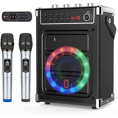 JYX Karaoke Machine with 2 UHF Wireless Microphones