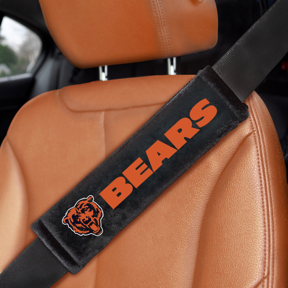 Coussin de ceinture de sécurité brodé Chicago Bears - 2 pièces