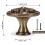 Fecraf 15 Pack Antique Brass Drawer Knobs Vintage Dresser Drawers Knobs Solid Round Cabinet Knobs Single Hole Cabinet Hardware for Refinished Furnitur 2