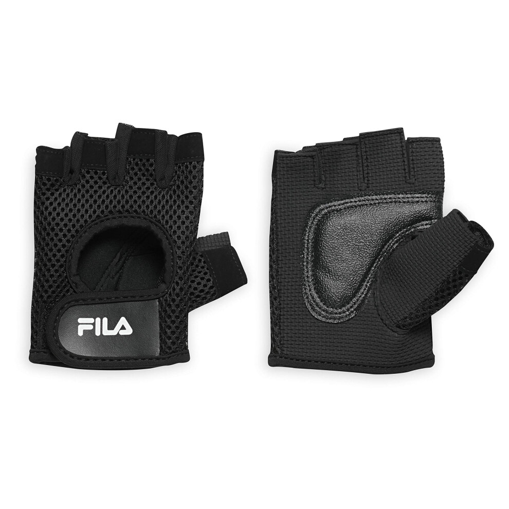 FILA Accessories Exercise Gloves - Classic Fitness Workout Gloves For Men & Women | Padded Palm Breathable Mesh | Ideal For Weightlifting Floor Gym Ro