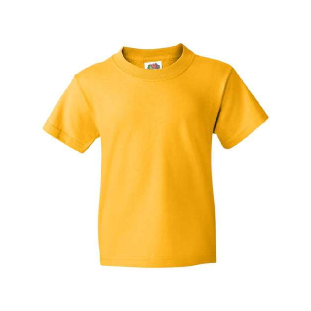 Fruit Of The Loom HD Cotton Youth Short Sleeve T-Shirt - Gold XL