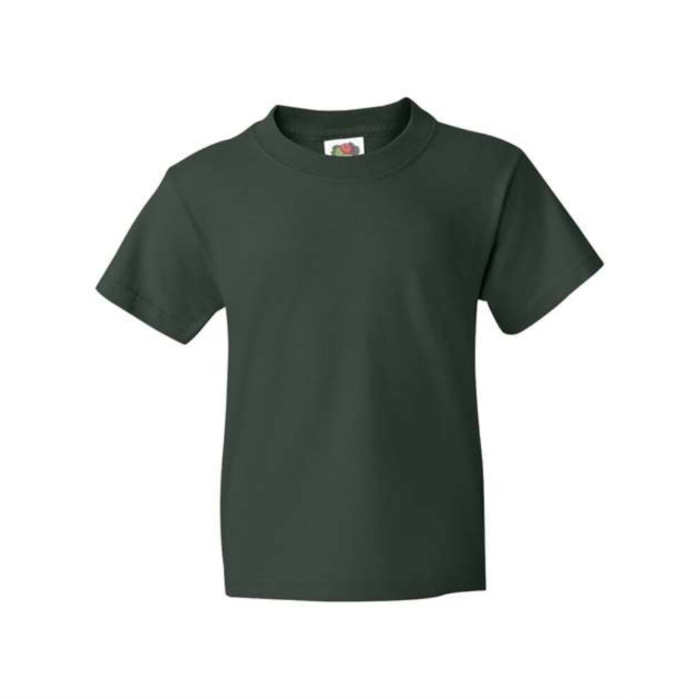 Fruit Of The Loom HD Cotton Youth Short Sleeve T-Shirt - Forest Green XL