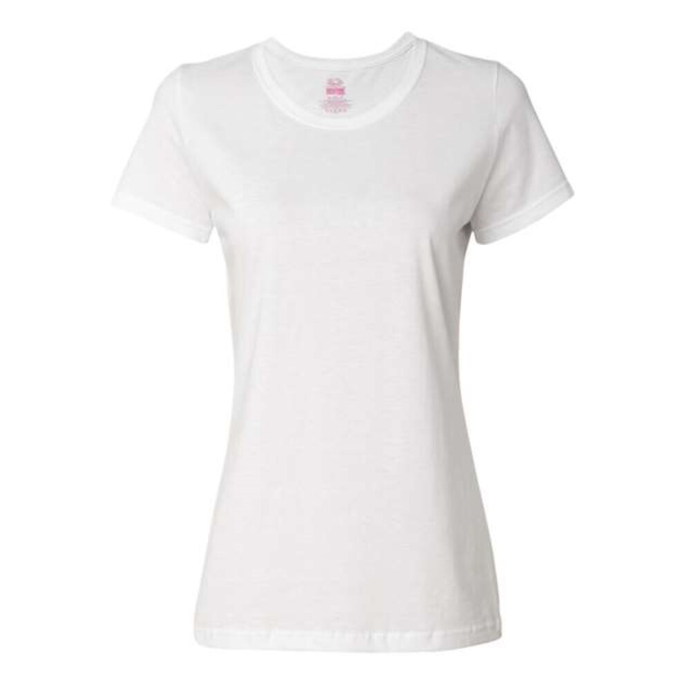 Fruit Of The Loom HD Cotton Women's Short Sleeve T-Shirt - White XL