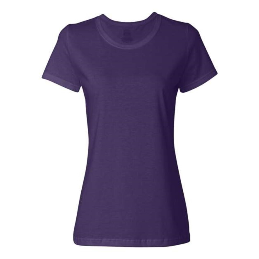 Fruit Of The Loom HD Cotton Women's Short Sleeve T-Shirt - Purple L