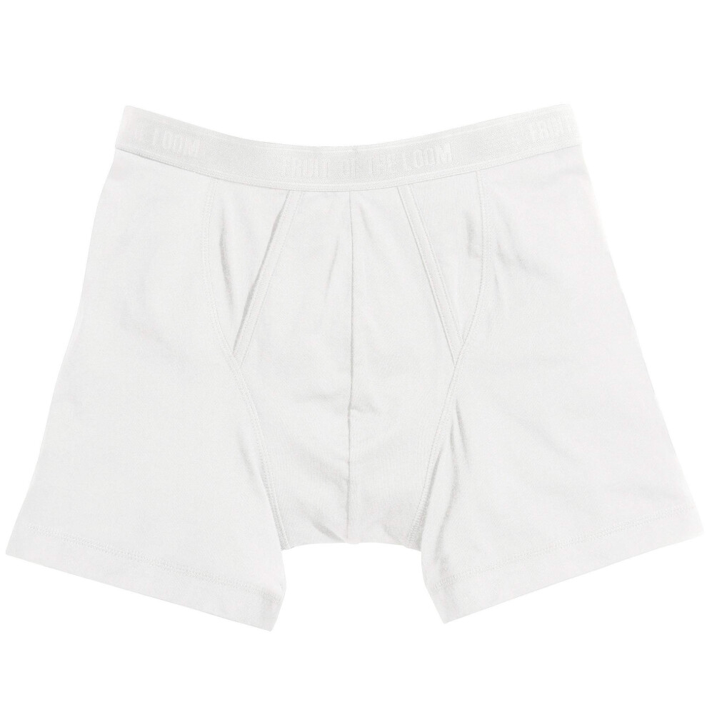 Fruit Of The Loom Men's Boxer Classic Underpants Pack Of 2 White Medium