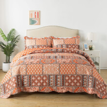 Seturi de quilt de vintage Honeilife Vintage Queen - 3 buca?i seturi de matlasa microfibra cuverturi u?oare pentru paturi florale Copertine retro