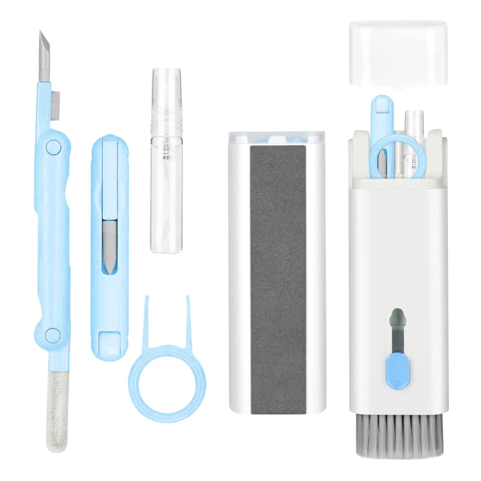 7-In-1 Electronic Cleaner Kit Keyboard Cleaner Laptop Cleaner Kit For Monitor Cell Phone Headset Lego Laptop Camera Lens(Blue) Blue 699552342302