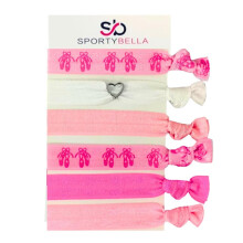 Infinity Collection Dance Hair Ties (roze) - Ballerina-haaraccessoires voor meisjes. Geen vouw meisjes haarelastiekjes. Elastische haarelastiekjes vo
