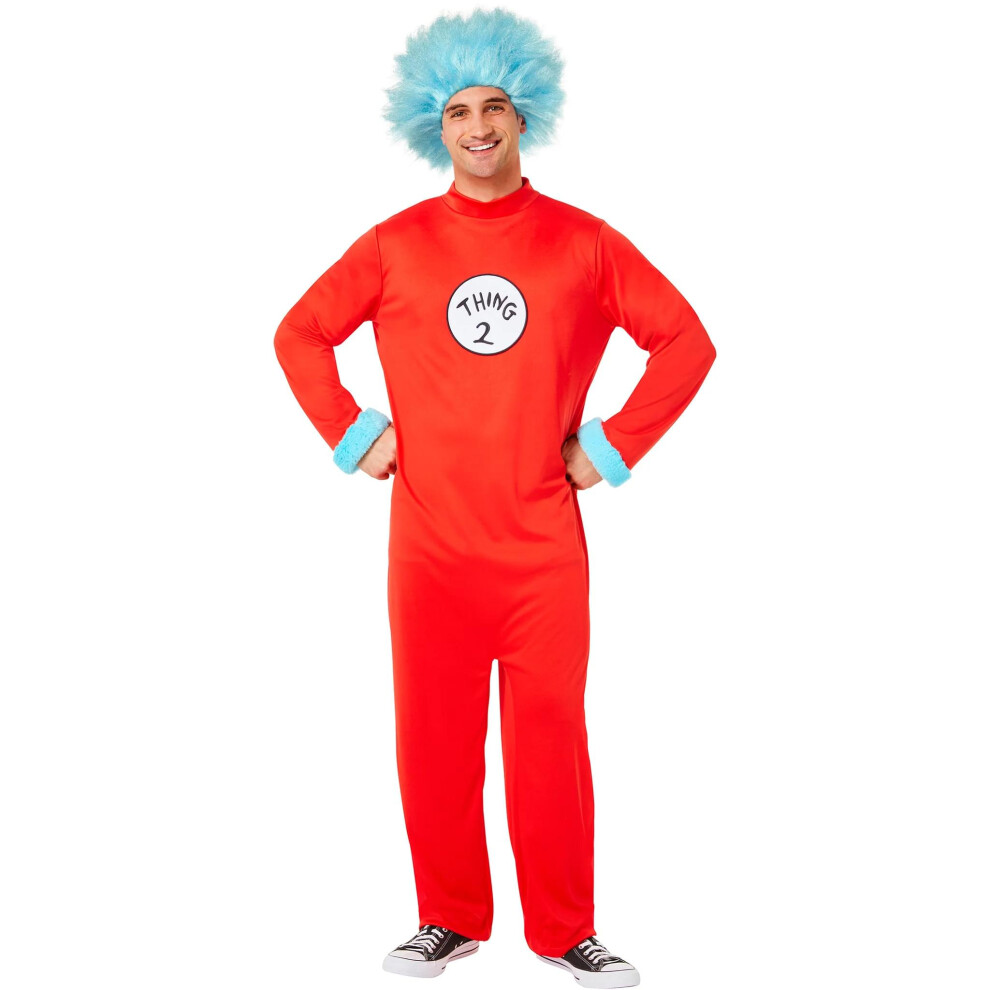 Photos - Fancy Dress Dr Seuss Thing Jumpsuit Adult costume Large