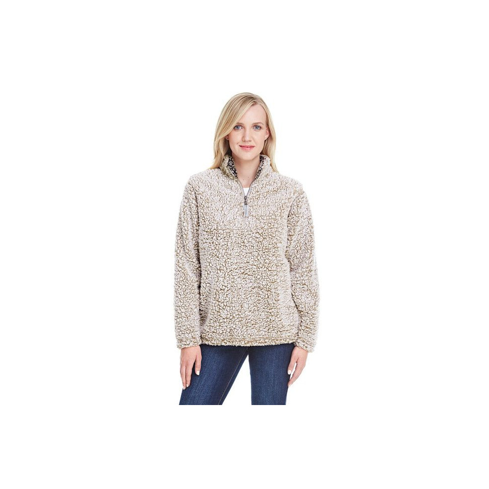 Ladies Epic Sherpa 14 Zip - OATMEAL HEATHER - S(D0102H762TP)