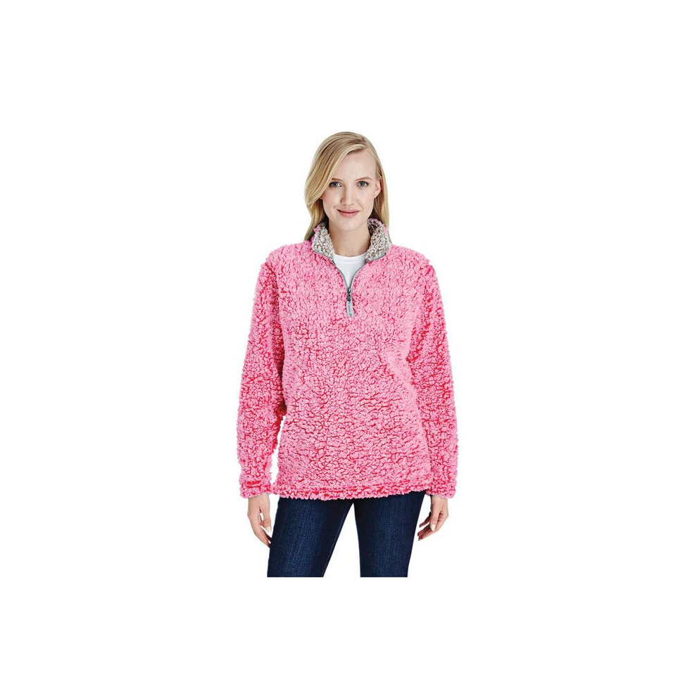 Ladies Epic Sherpa 14 Zip - OATMEAL HEATHER - S(D0102H762KT)