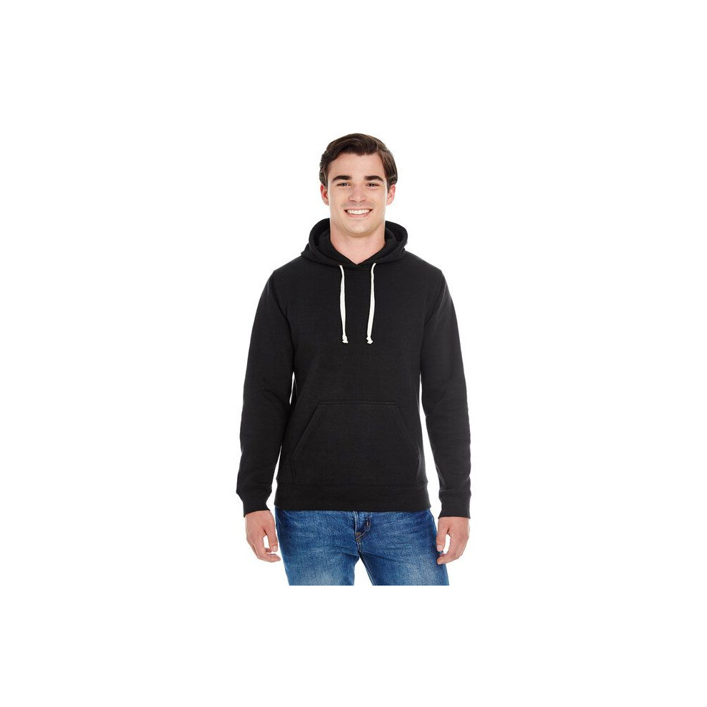 Adult Triblend Pullover Fleece Hooded Sweatshirt - BLAcK TRIBLEND - XS(D0102H78TVX)