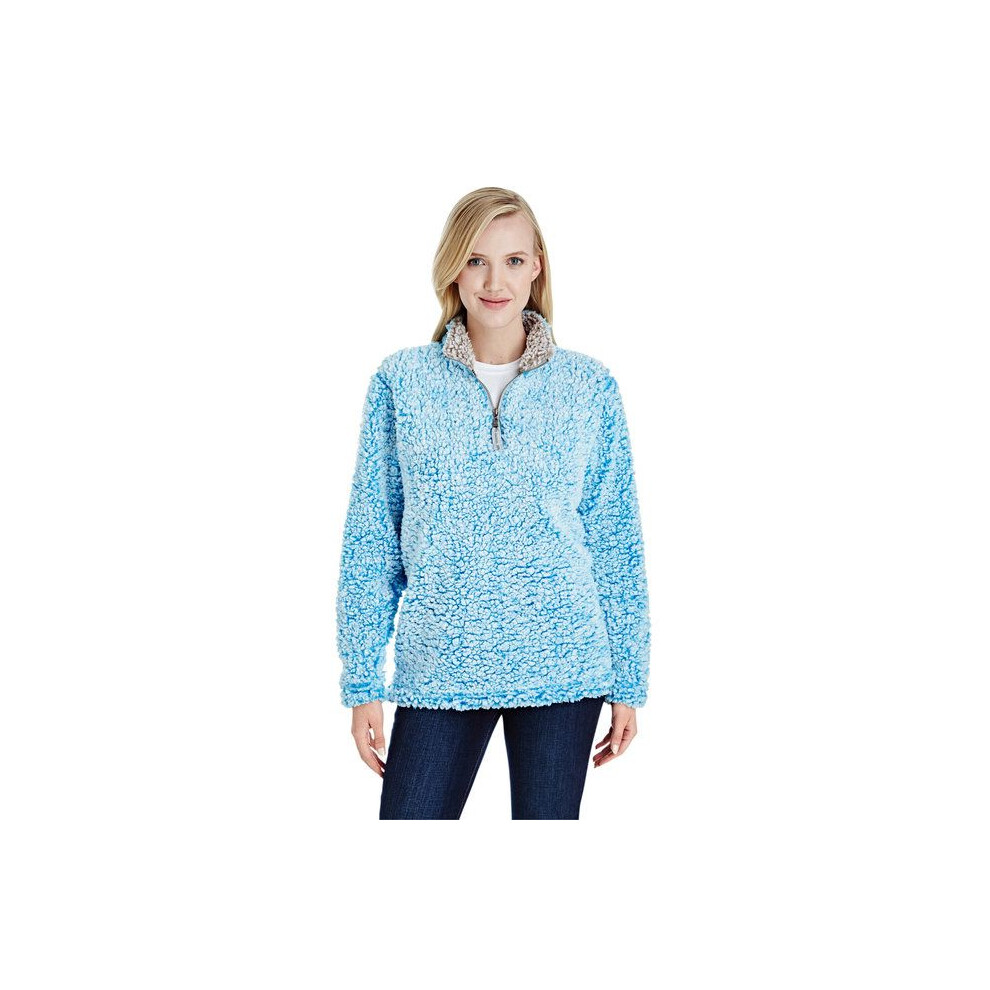 Ladies Epic Sherpa 14 Zip - OATMEAL HEATHER - S(D0102H762U2)