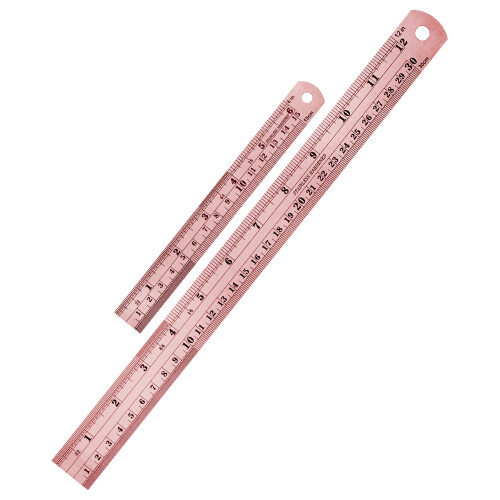 Mr. Pen- Steel Rulers 2 Pack 6 and 12 Rose Gold 6 Inch Ruler Metal ...