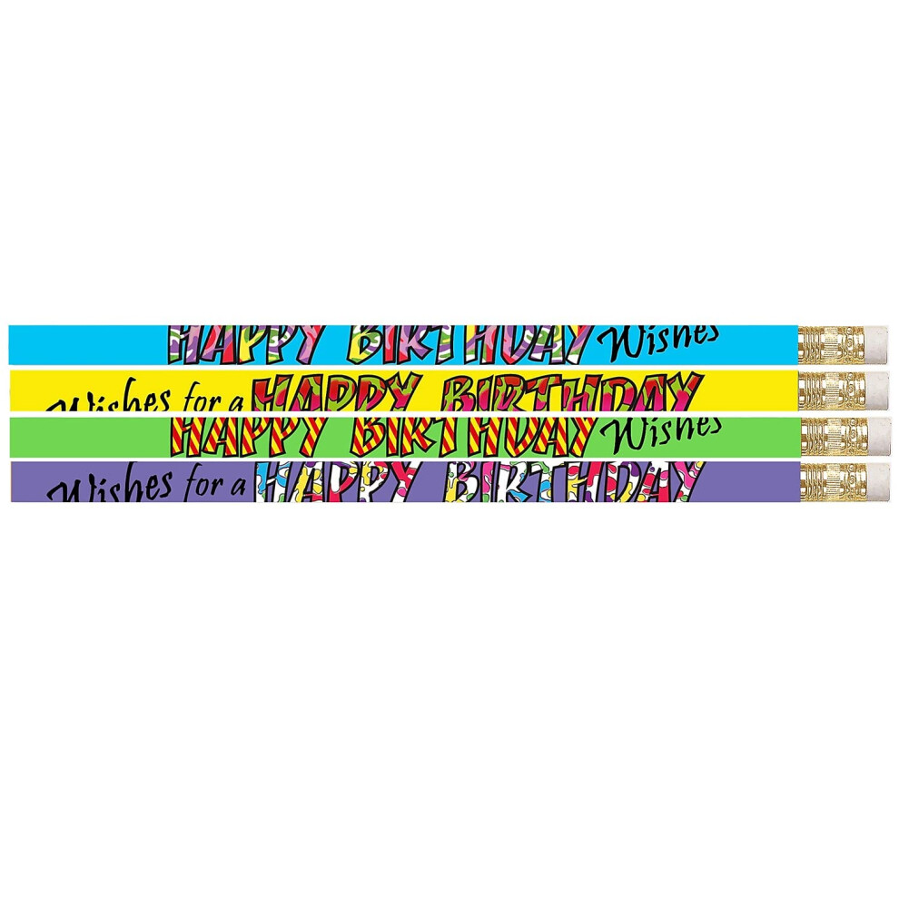 Musgrave Pencil Mus22217D -12 Happy Birthday Wishes Pencil - 12 Dazon-image