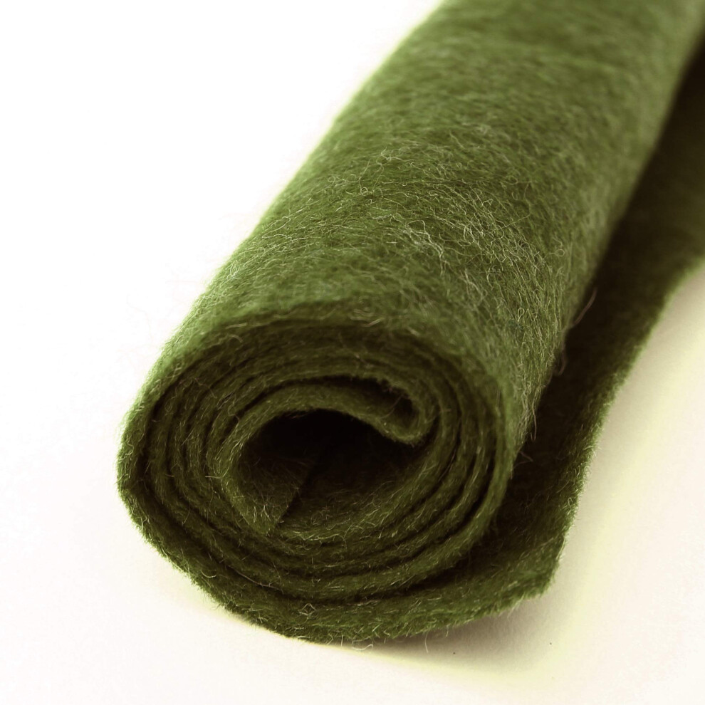 Reets Relish Green - Wool Felt Oversized Sheet - 20% Wool Blend - 1 12x18 Inch Sheet