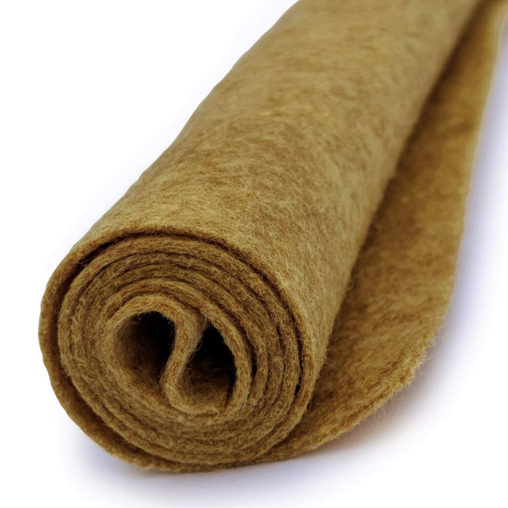 Honey Mustard - Wool Felt Oversized Sheet - 20% Wool Blend - 1 12x18 Inch Sheet