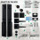 NEWBANG Matte Black Double Door Handle Set 2
