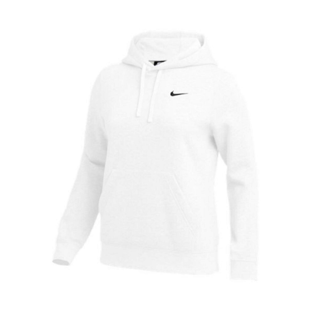 Nike Womens Pullover Fleece Hoodie (White Medium)