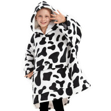 KFUBUO Tragbare Kapuzendecke fur Kinder, Sherpa-Muster, ubergrosse Sweatshirtdecke mit Tasche, 6 10 Jahre altes Madchen, Jungen, Geburtstagsgesche
