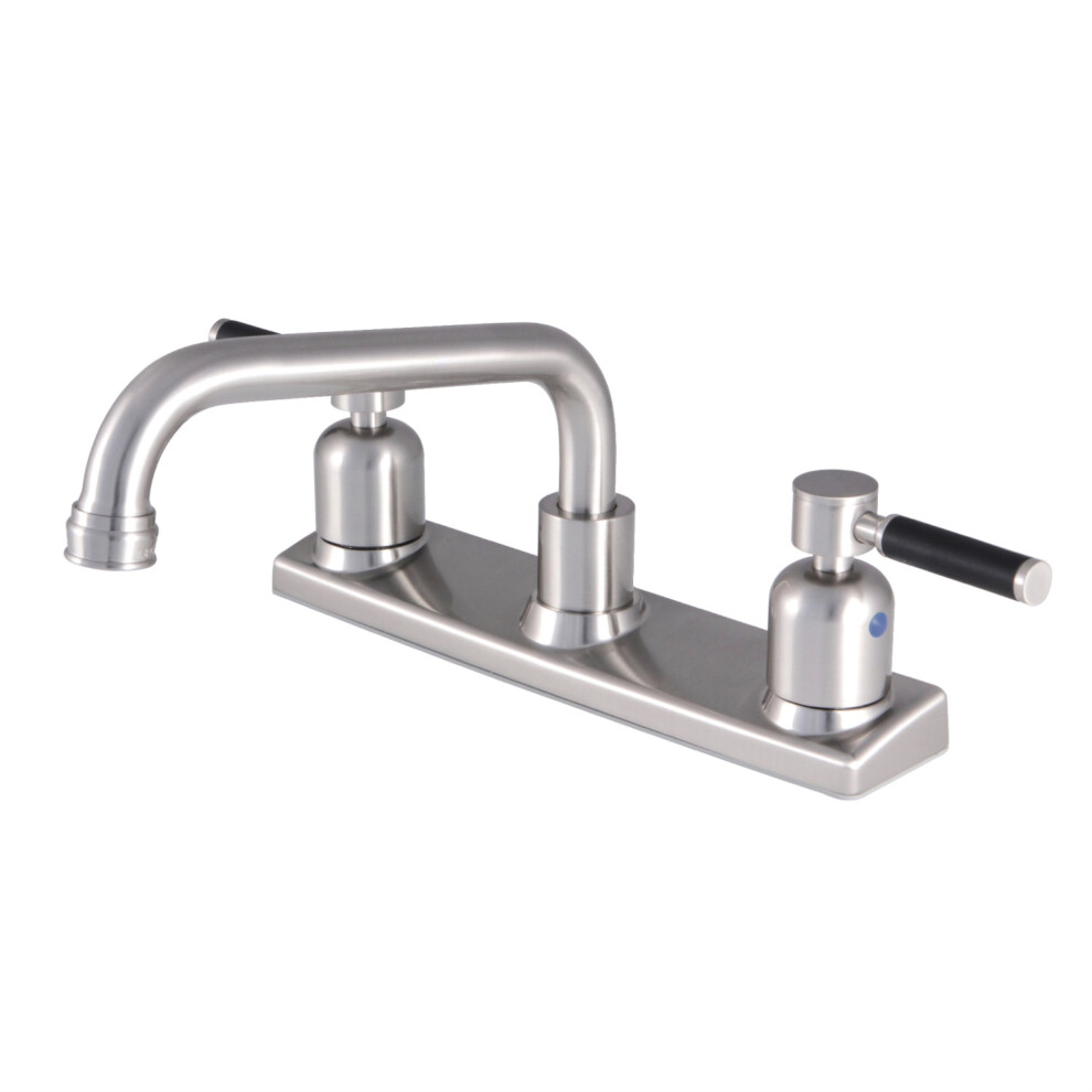 Photos - Tap Hidden Part Kingston Brass FB2138DKL Kaiser 8-Inch Centerset Kitchen Faucet Brushed Nickel 