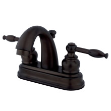 Robinet de baie Kingston Brass KB5615KL 4 inci, cu set central, bronz frecat cu ulei