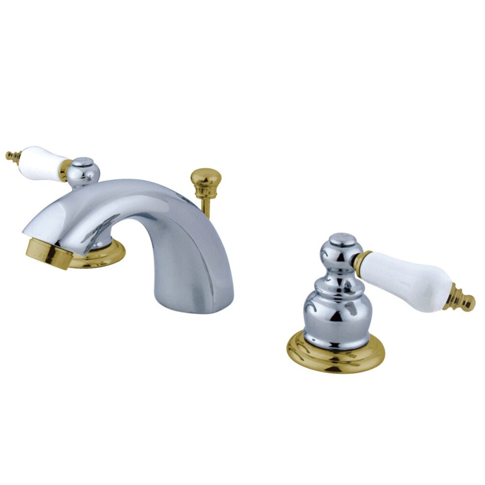 Kingston Brass KB944B Mini-Szeroka Bateria Lazienkowa Polerowany Chrom/Polerowany Mosiadz-image