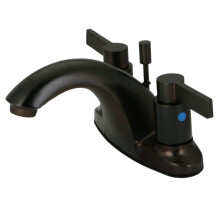 Robinet de baie Kingston Brass KB8645NDL 4 inci, cu set central, bronz frecat cu ulei