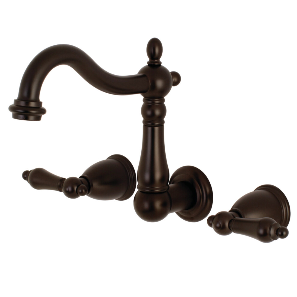Kingston Brass KS1255AL Rubinetto Da Bagno Con Montaggio A Parete, Bronzo Lucidato A Olio-image