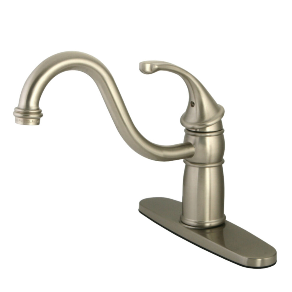 Photos - Kitchen Sink Kingston Brass KB1578GLLS Georgian 8"" Centerset Kitchen Faucet without Sprayer Brushed Nickel 