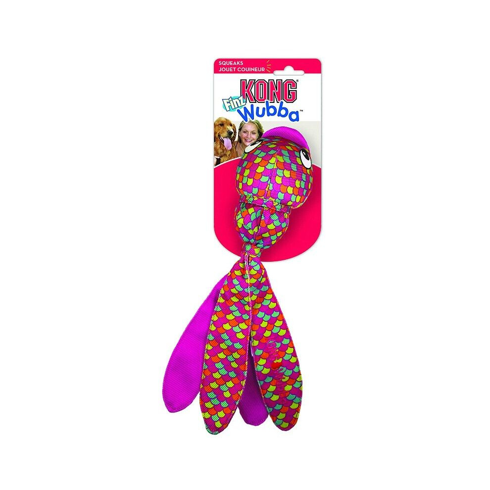 Kong Wubba Finz Dog Toy Pink