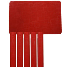 Kuber Industries Kariertes Design PVC 6-teiliges Esstisch-Tischset-Set (Rot) CTKTC013708