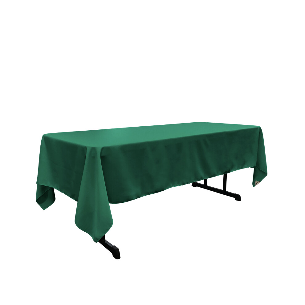 Nappe rectangulaire en popeline de polyester LA Linen 60 x 120 pouces bleu sarcelle