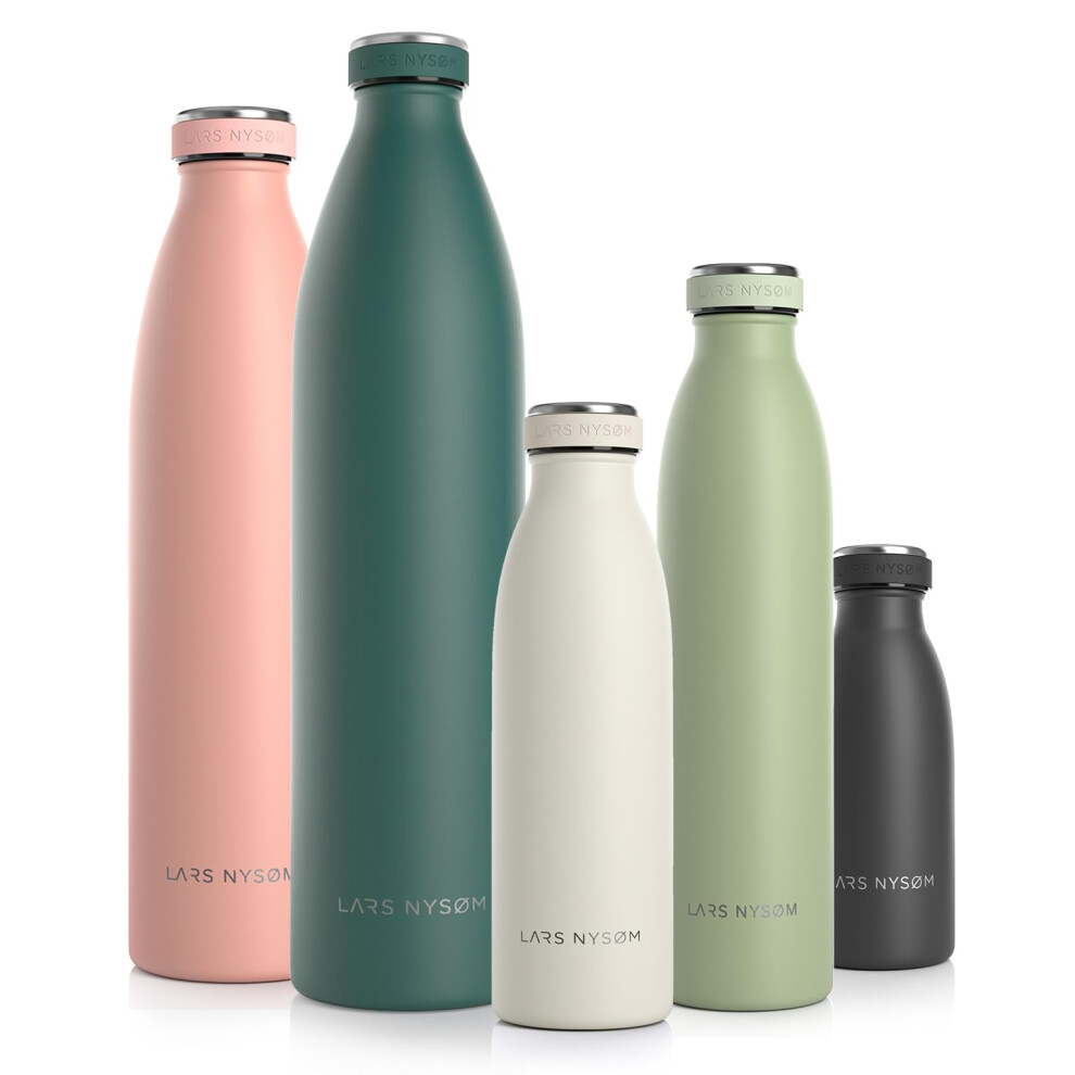 LARS NYSM Stainless Steel Insulated Water Bottle 12oz 17oz 25oz 34oz 51oz | BPA-free Insulated Thermo Flask for Hot and Cold Beverages | Leakproof Dri-image-OPC-PFXVWGM-NEW