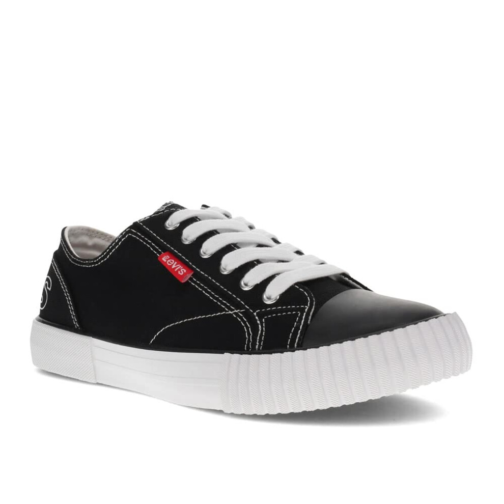 Levi's Womens Anika C Logo Classic Sporty Fashion Sneaker Shoe Black/White 10 M