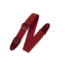 Tracolla per chitarra in cotone rosso largo 2"" / Rosso
