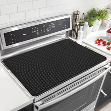 LOPNUR Electric Stove Cover for Stove Top 28x20 Silicone Stove Mat for Glass Top Stove Cover Protector Heat Resistant Induction Cooktop Protector Non-