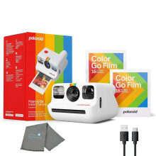 Polaroid Generation 2 Go Instant Mini Camera Starter Conjunto de cmara instantnea blanca con 32 Polaroid Go Color Pelcula instantnea Bundle con u