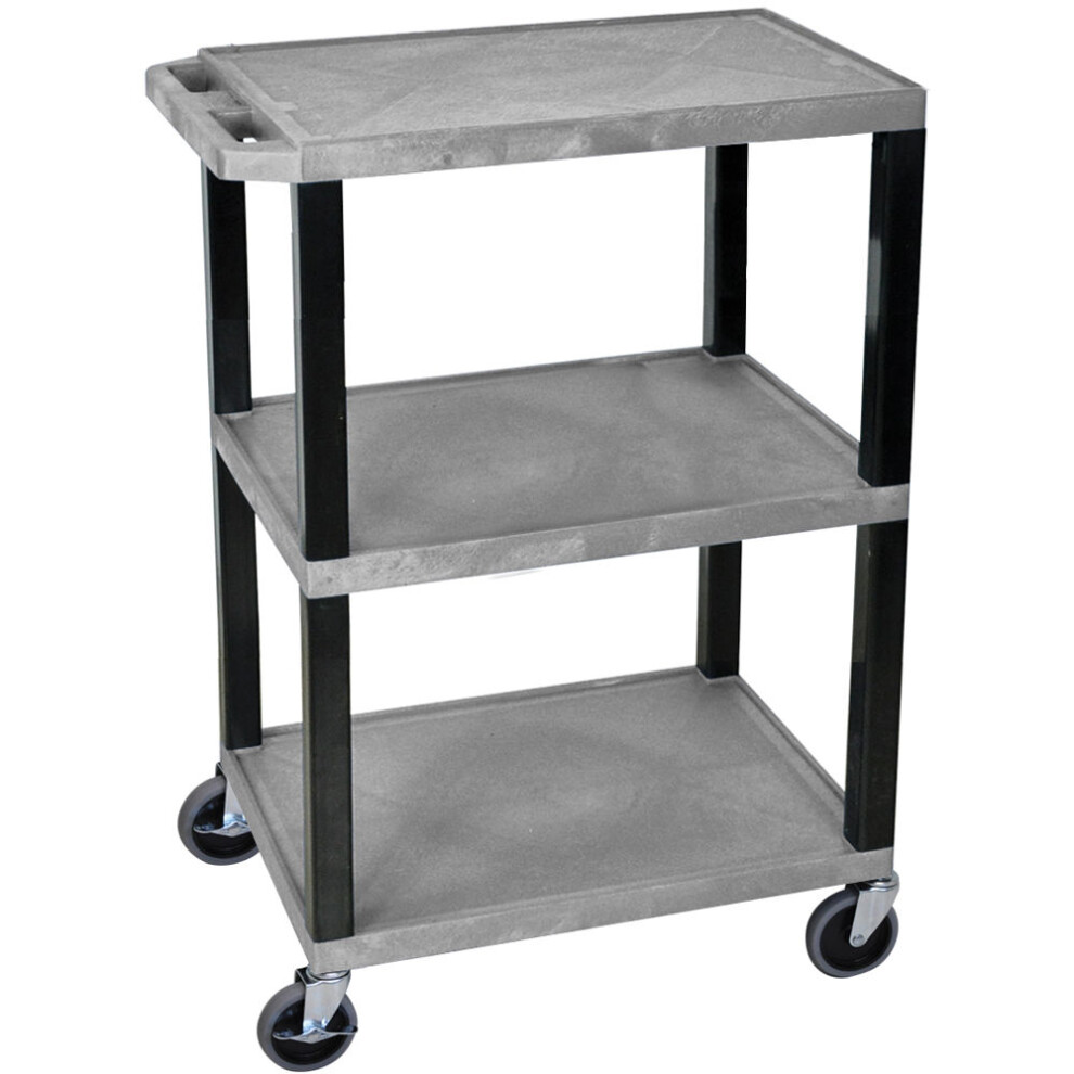 H. Wilson Gray 3 Shelf Specialty Utility Cart