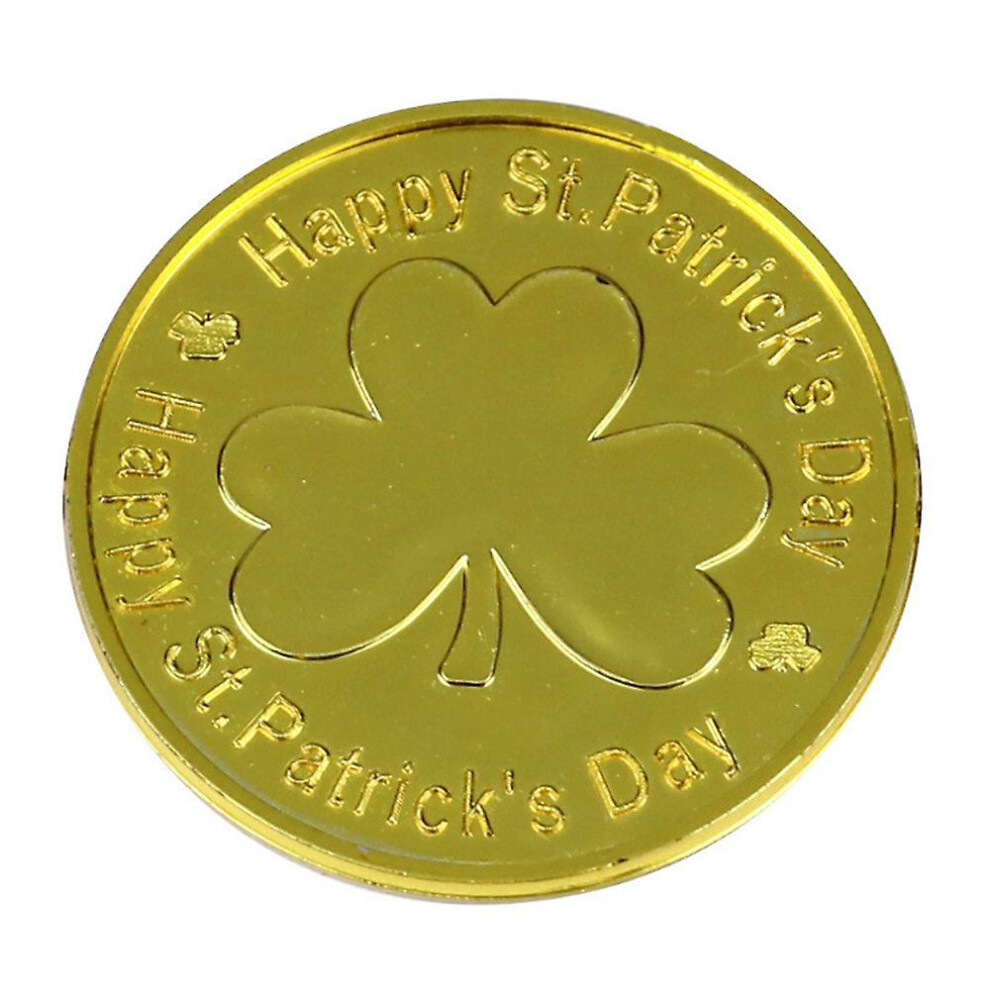 () St. Patrick's Day Lucky Shamrock Coins, Good Luck And Coins For Irish Carnival Festival Party Favors Decorations Gold/Green