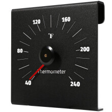 Saunový teplomer LUMERAM Premium hliník - 100% eloxovaný hliník, velké císlice, odolný a dlhotrvajúci, lahko inštalovatelný, Fahrenheit