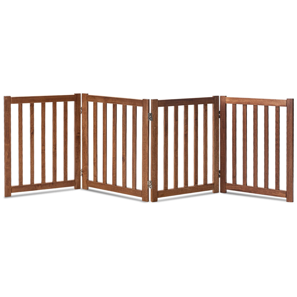 LZRS Solid Hardwood Freestanding Pet Gate Wooden Dog Gates for Doorways Nature Wood Dog Gates for The House Dog Gate for Stairs Freestanding Indoor Ga