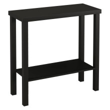(Black) 2-Tier Wooden Narrow Console Side Table Entryway Hallway Furniture Home Office