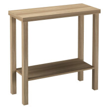 (Oak) 2-Tier Wooden Narrow Console Side Table Entryway Hallway Furniture Home Office