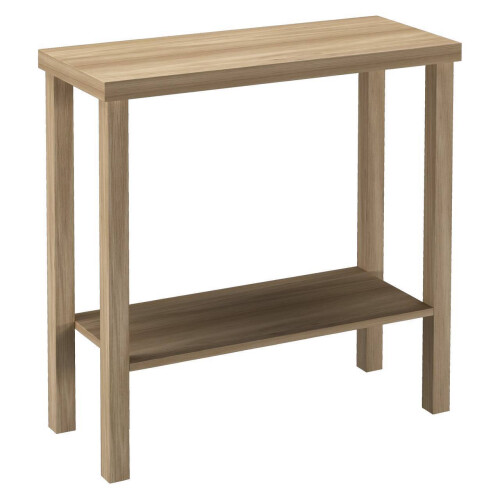 (Oak) 2-Tier Wooden Narrow Console Side Table Entryway Hallway Furniture Home Office