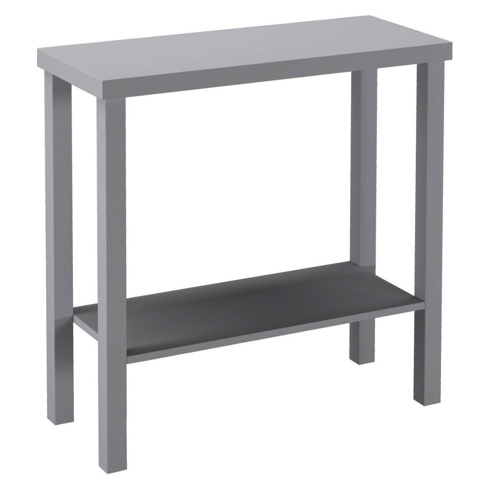 (Grey) 2-Tier Wooden Narrow Console Side Table Entryway Hallway Furniture Home Office